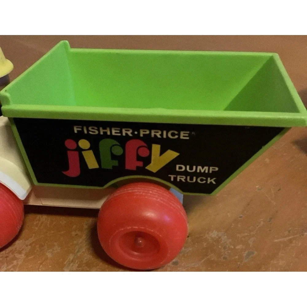 Vintage FISHER PRICE 1981‎ Airplane And 1970s Jiffy Dump Truck  Pull Toys,
